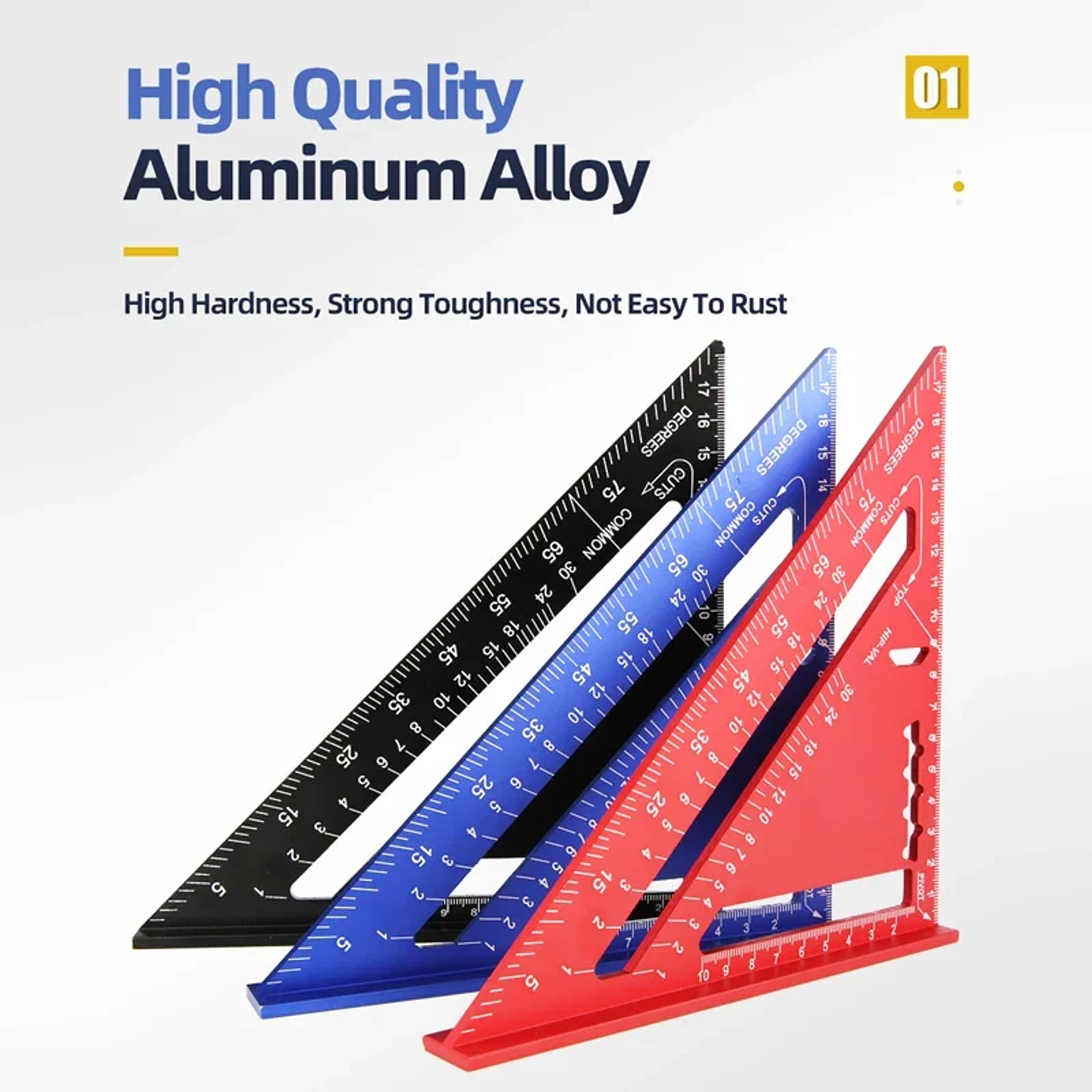 7-Inch Aluminum Alloy Speed Square | Multifunctional Triangle Ruler for Carpentry, Framing, and Layout 4