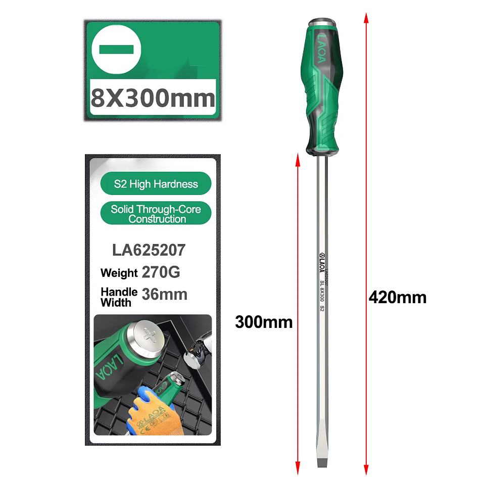 High-Precision Professional Screwdriver | Magnetic Non-Slip Industrial Hand Tool  12