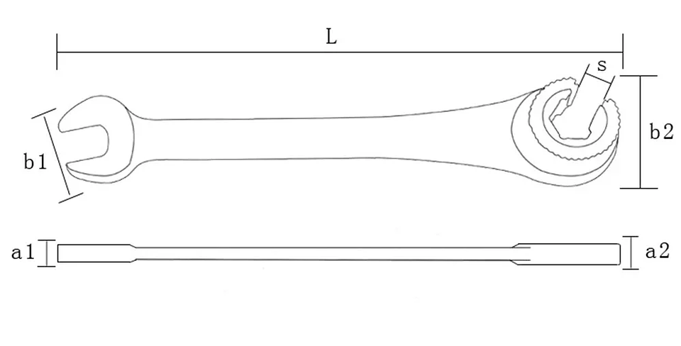 Professional Ratchet Flare Nut Wrench | 72T Mirror Polish Chrome Vanadium Tubing Spanner (8mm–19mm) 8