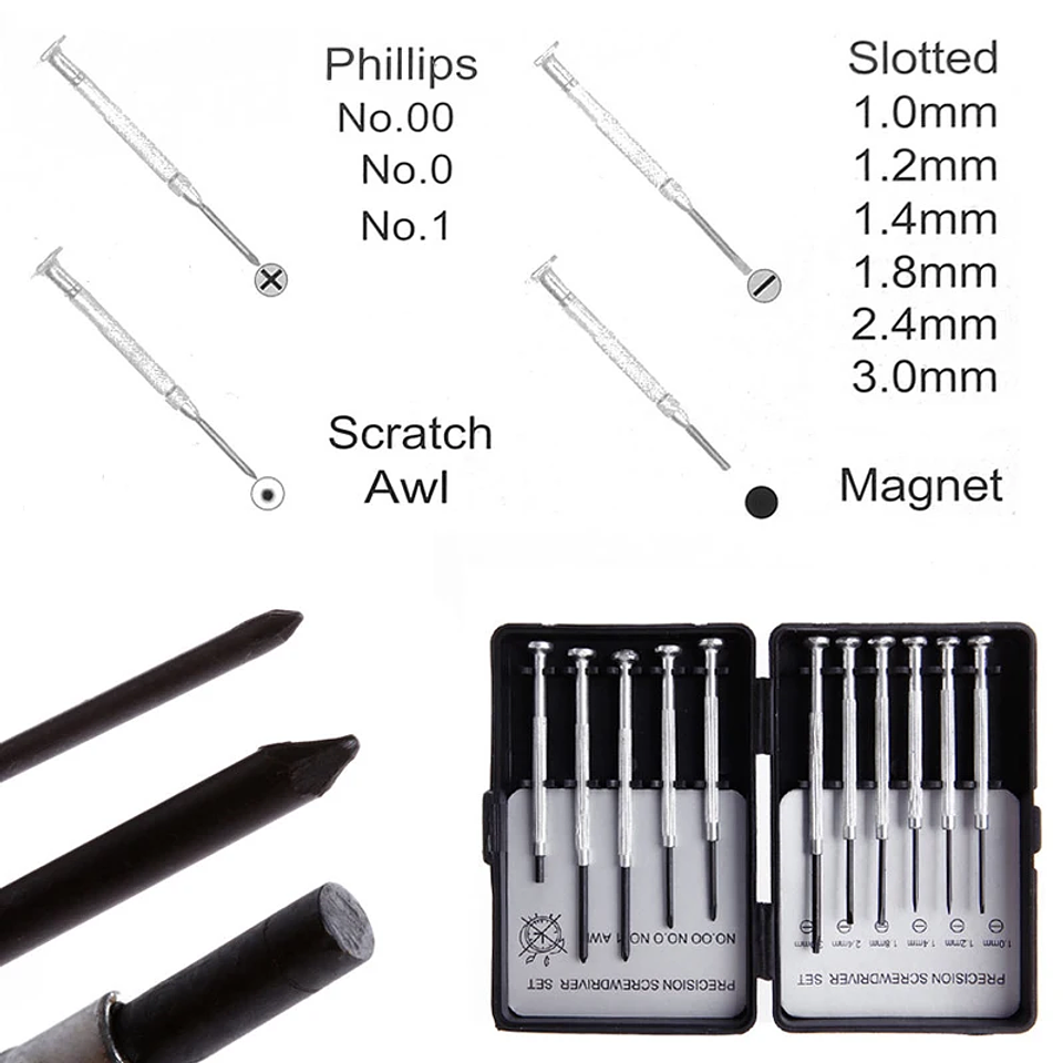 11pc Precision Watch & Eyeglass Repair Screwdriver Set 2