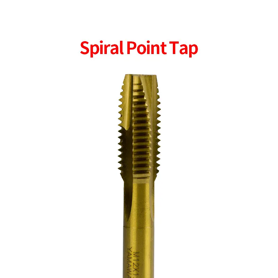 Titanium-Coated Spiral Tap | HSS Metric Machine Taps for Alloy Steel & Aluminum (M2–M12) 7