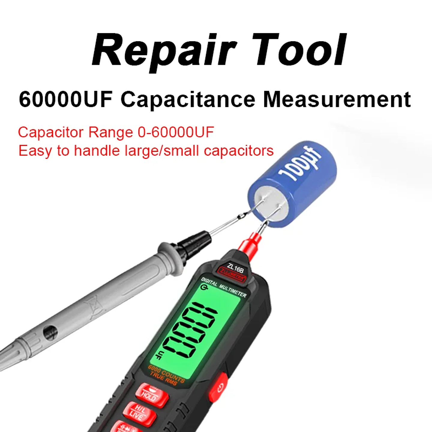 Professional Digital Multimeter | 6000 Counts High-Precision True RMS Tester with NCV & USB Charging 5