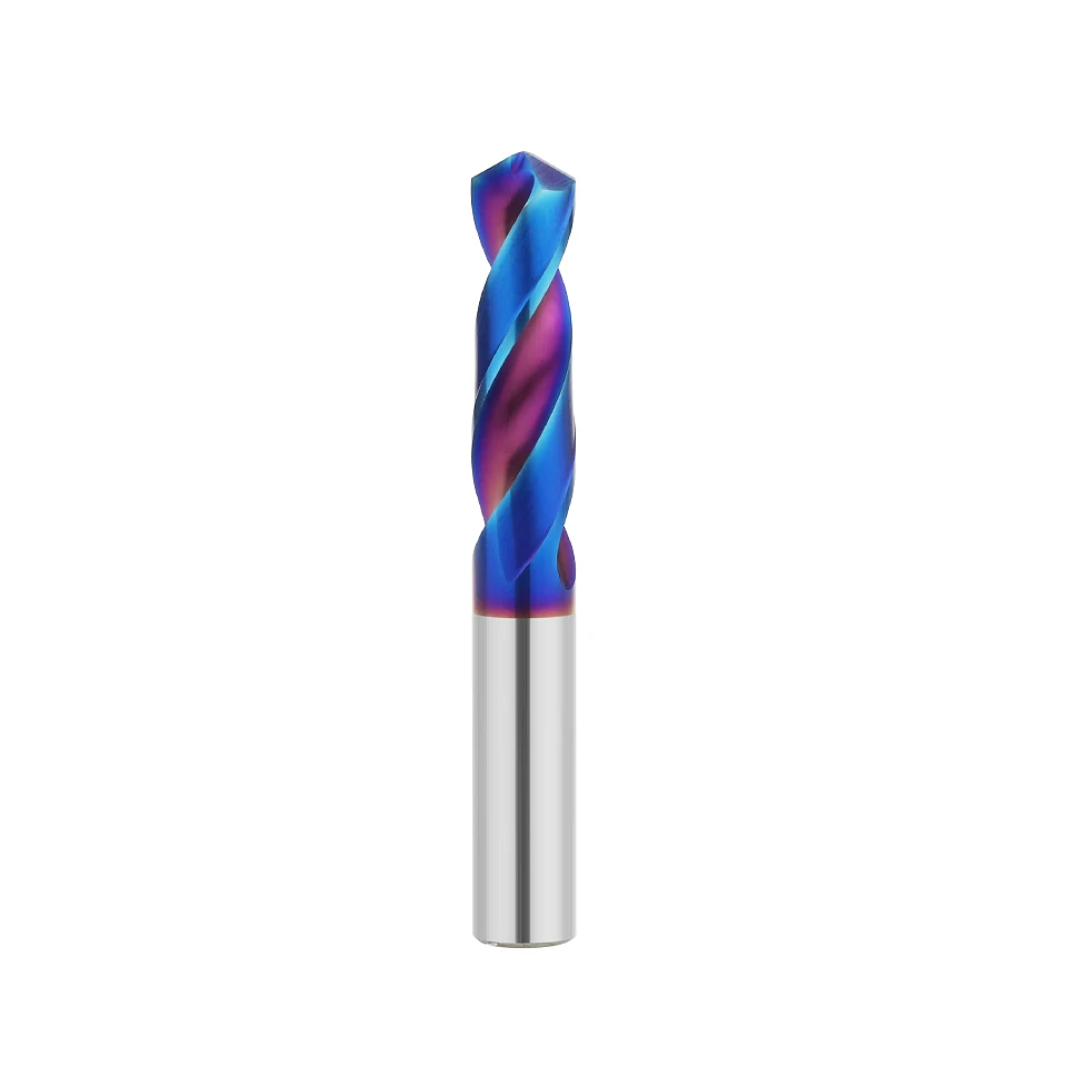 HRC65 Tungsten Carbide Twist Drill Bit | Blue Nano-Coated Precision CNC Steel Drilling Tools (0.5mm – 20.0mm) 18