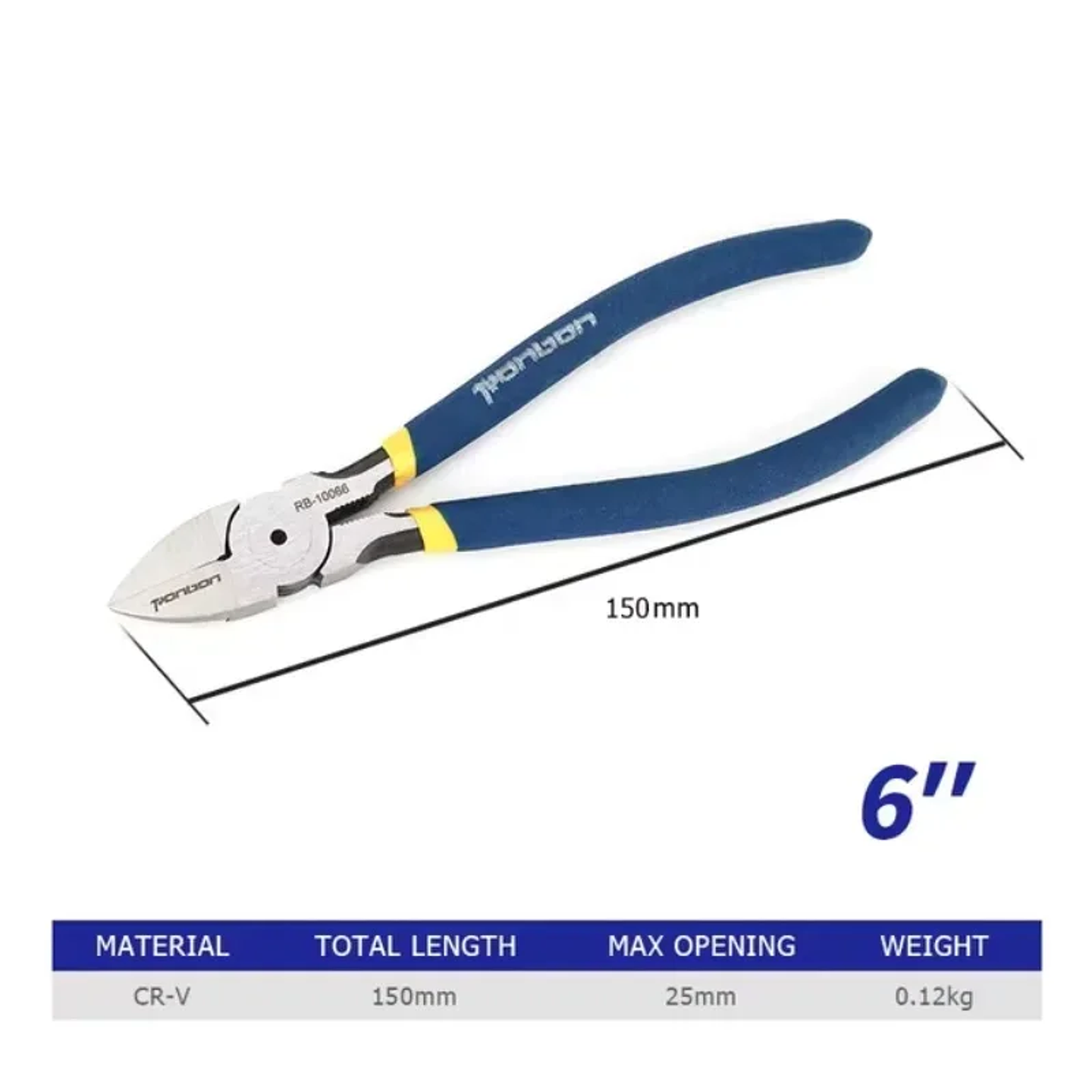 Professional Diagonal Cutting Pliers | Chrome Vanadium Side Cutters & Wire Stripping Tool (5/6 Inch) 6