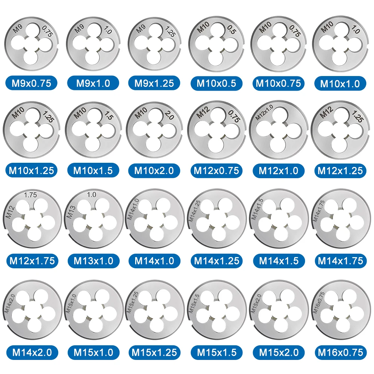 Professional Metric Round Thread Die | High-Hardness Alloy Steel Right-Hand Threading Tool 11