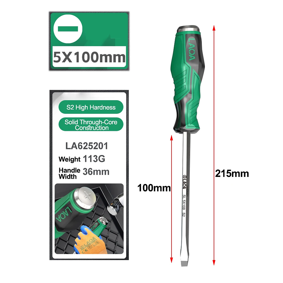 High-Precision Professional Screwdriver | Magnetic Non-Slip Industrial Hand Tool  16