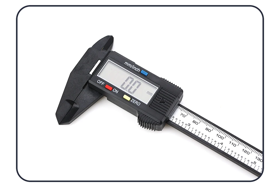 Digital LCD Electronic Caliper | Carbon Fiber Composite Micrometer & Ruler 26