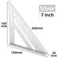 7-Inch Aluminum Alloy Speed Square | Multifunctional Triangle Ruler for Carpentry, Framing, and Layout - thumbnail 10