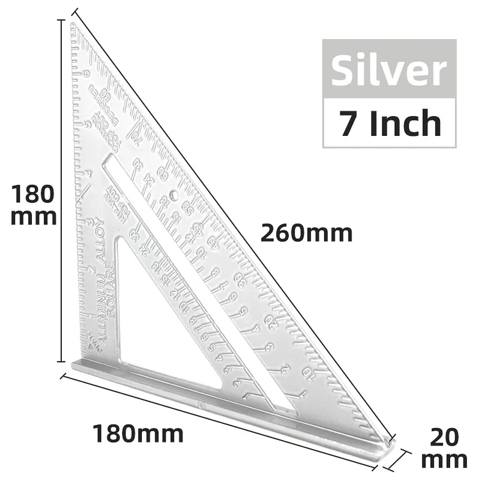 7-Inch Aluminum Alloy Speed Square | Multifunctional Triangle Ruler for Carpentry, Framing, and Layout 10