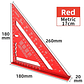 7-Inch Aluminum Alloy Speed Square | Multifunctional Triangle Ruler for Carpentry, Framing, and Layout - thumbnail 11