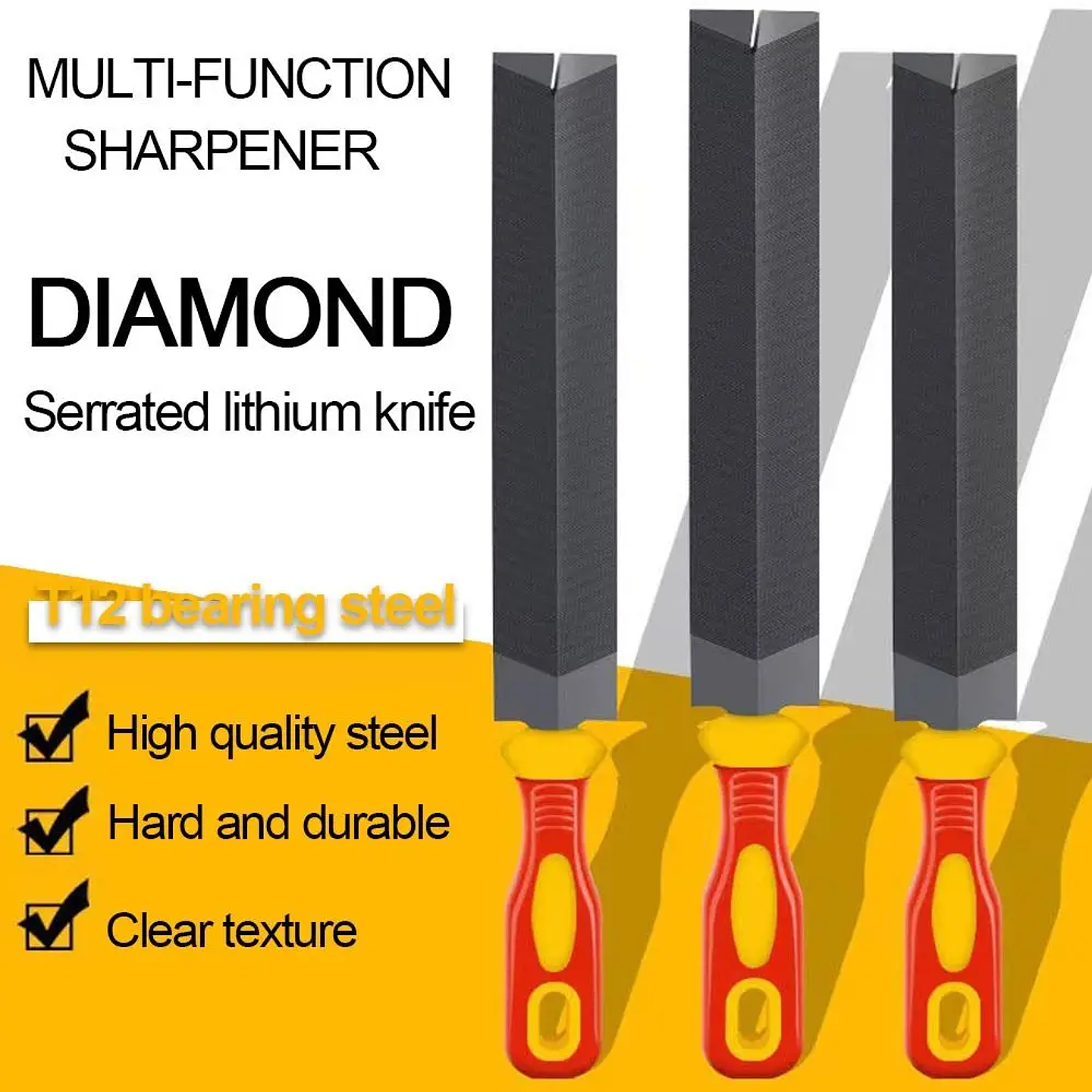 Diamond-Shaped Hand Saw File | Professional Sharpening & Deburring Tool for Woodworking 4