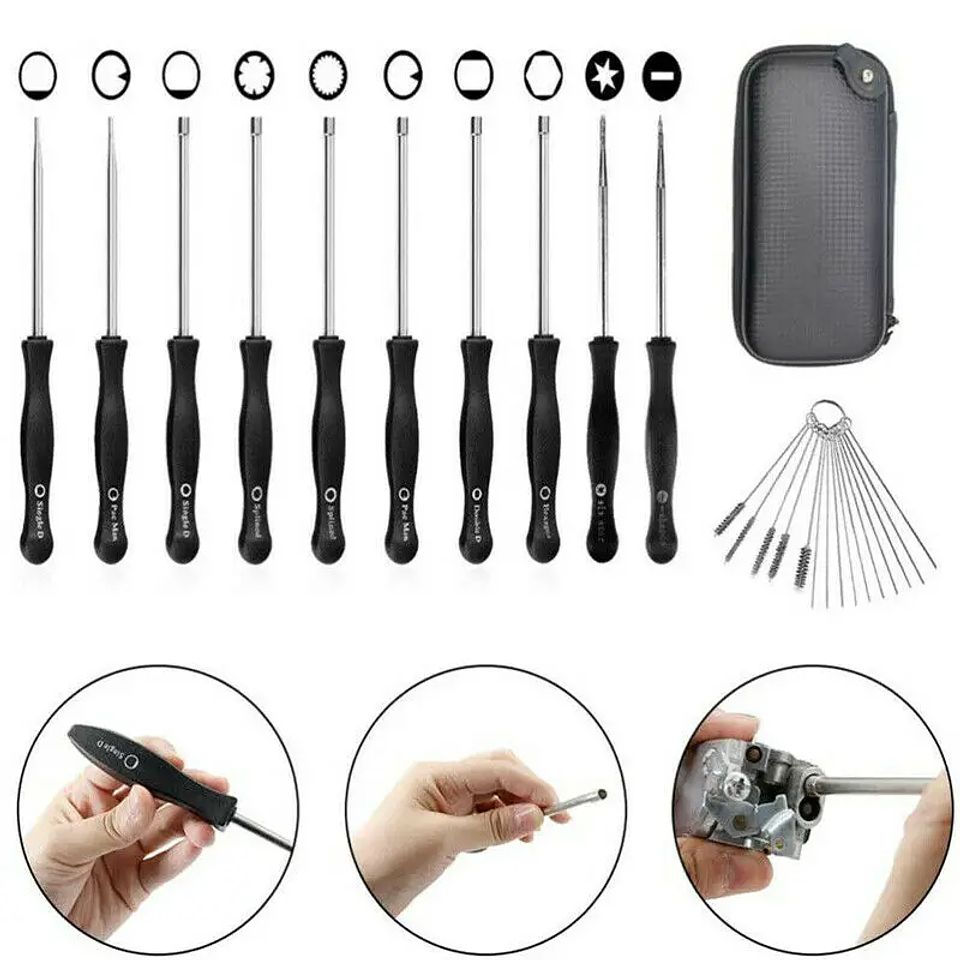 10-Piece Carburetor Adjustment Tool Kit | Precision Tune-Up Screwdriver Set for Chainsaws & Trimmers 14