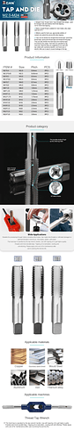 3-Piece Metric Hand Tap Set | High-Hardness Alloy Steel Threading Tool - thumbnail 26