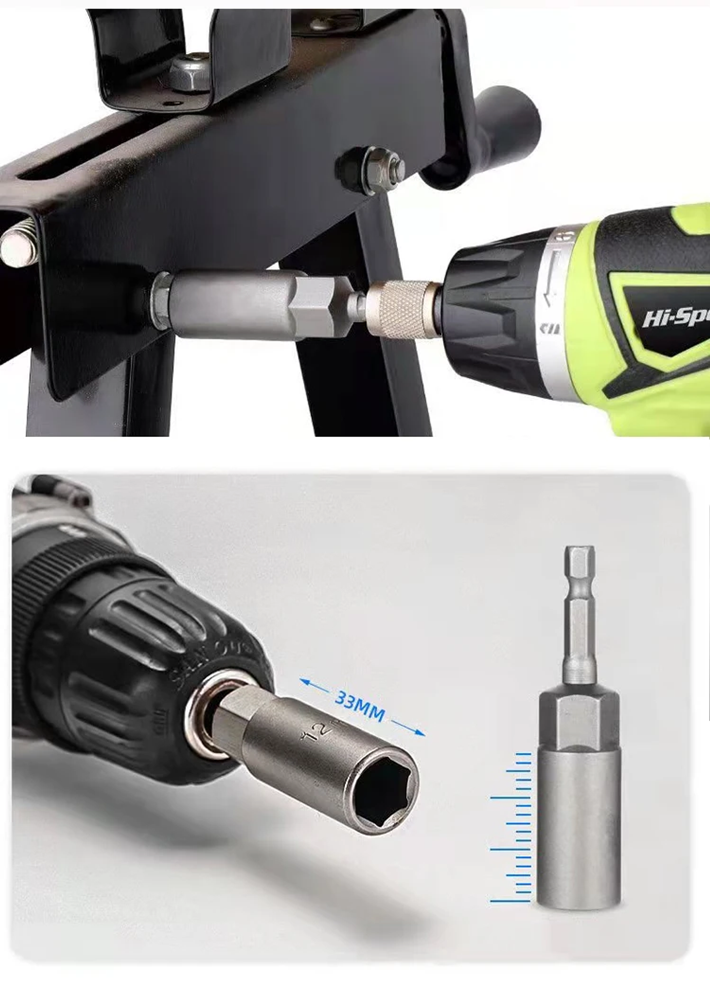 Magnetic Hex Nut Driver Set | 6.35mm Quick-Change Chrome Vanadium Steel Power Drill Bits 13