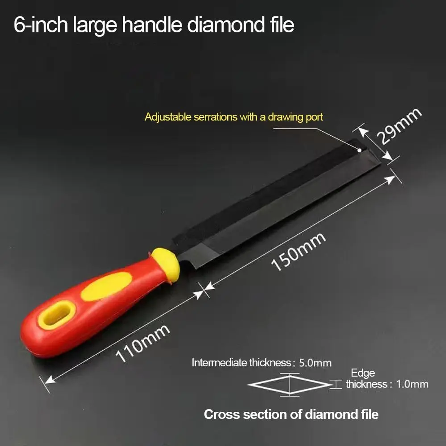 Diamond-Shaped Hand Saw File | Professional Sharpening & Deburring Tool for Woodworking 5