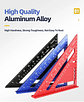 7-Inch Aluminum Alloy Speed Square | Multifunctional Triangle Ruler for Carpentry, Framing, and Layout - thumbnail 13