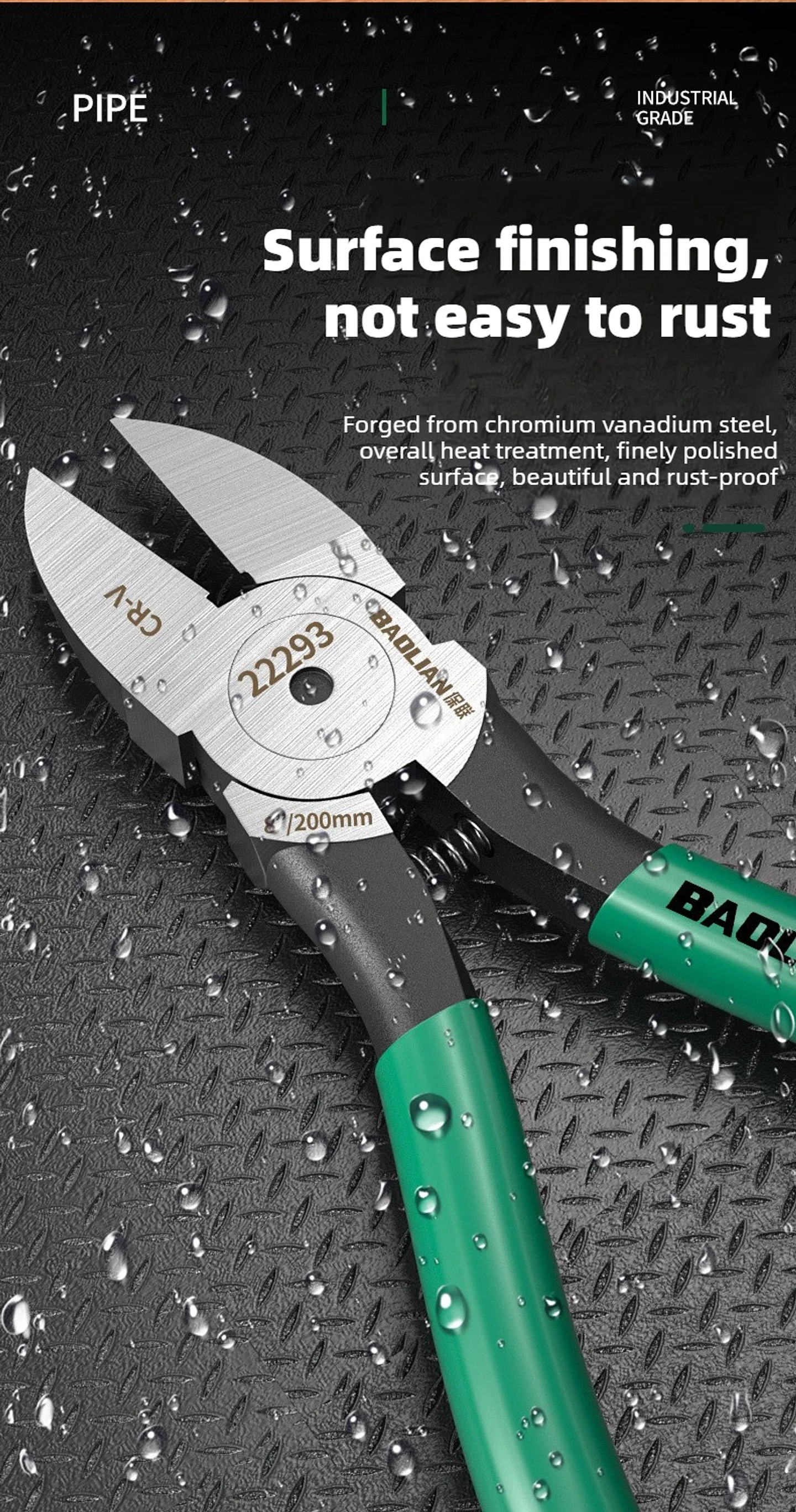 Professional Plastic Nippers | Chrome Vanadium Flush Cutters with Ergonomic Bent Handle 18