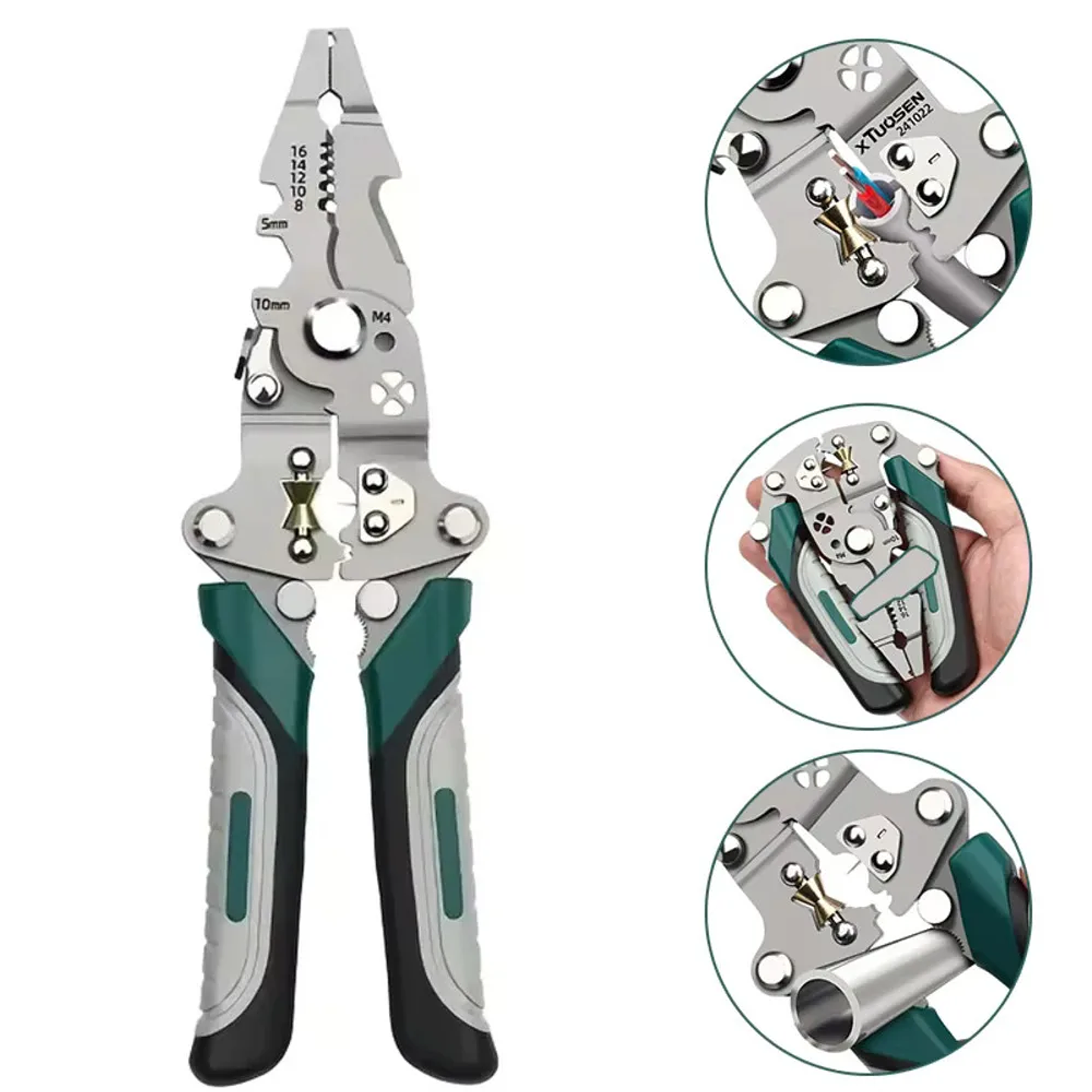 Stainless Steel 217mm Multi-Functional Electrician Wire Stripper Pliers 1