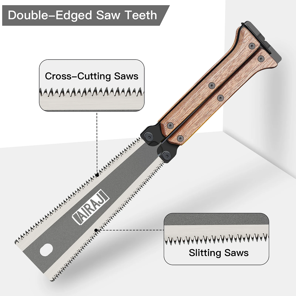 12-Inch Folding Hand Saw | SK5 Steel Fine-Toothed Portable Woodworking Tool 2