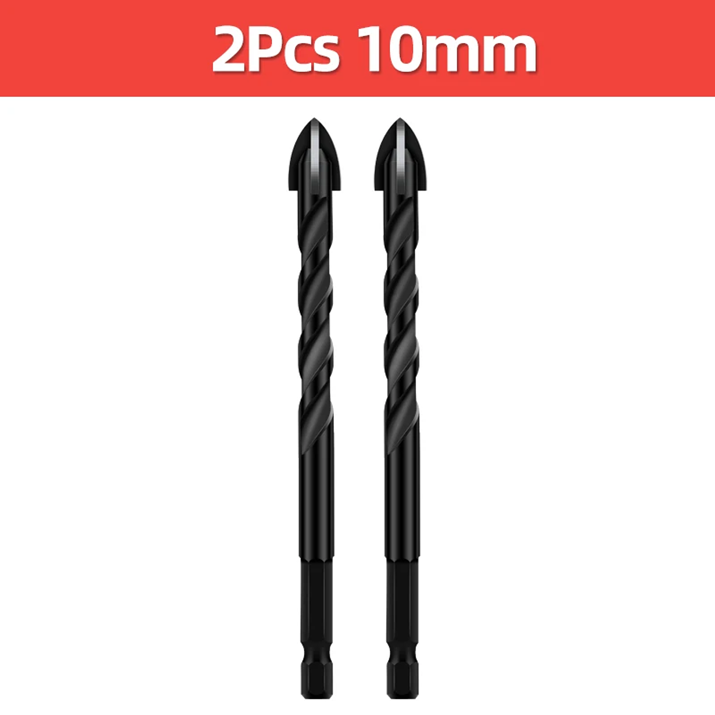 Industrial Hard Alloy Cross Hex Drill Bits | 4-Edge Carbide Tip for Tile, Glass, Concrete, and Wood 11