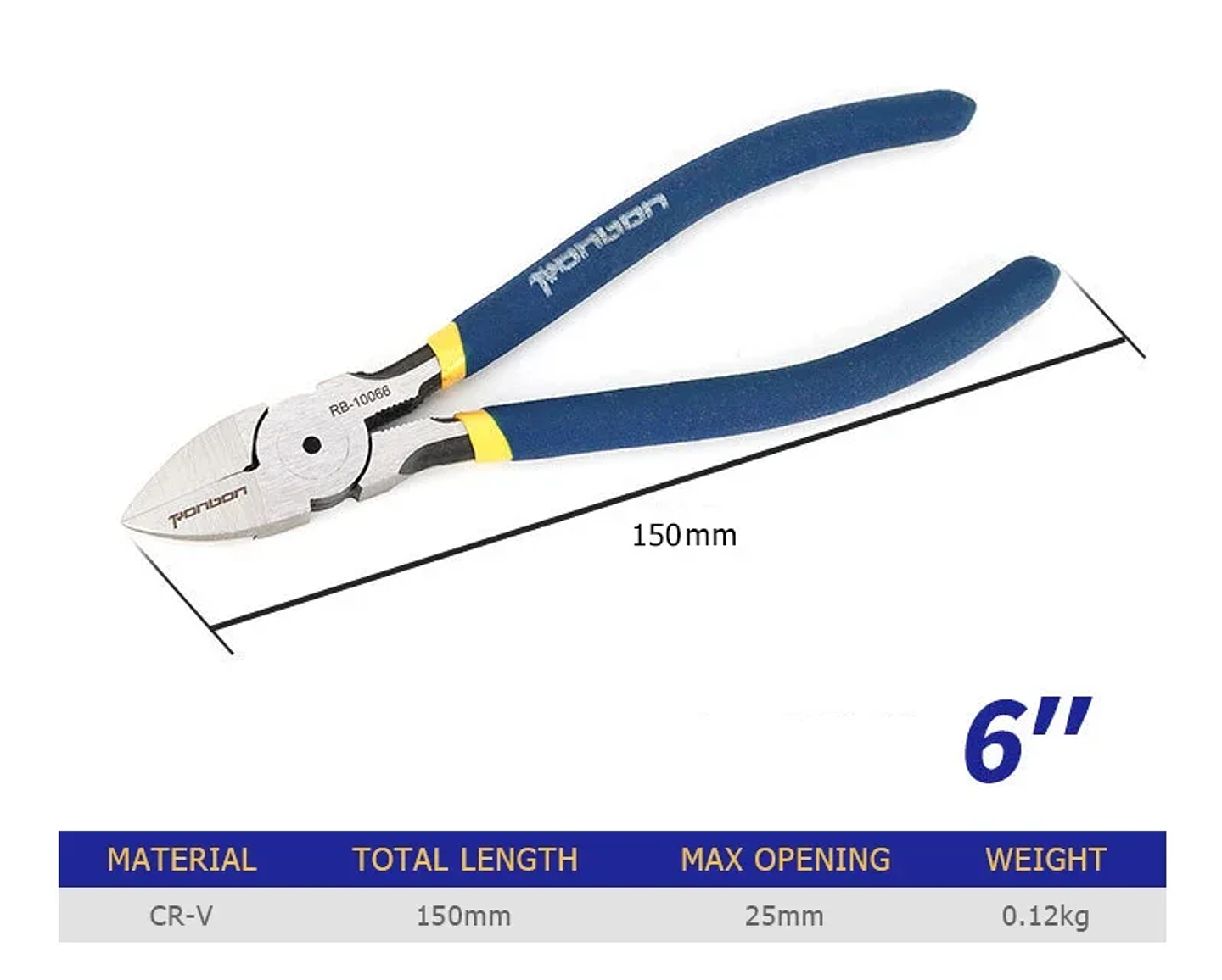 Professional Diagonal Cutting Pliers | Chrome Vanadium Side Cutters & Wire Stripping Tool (5/6 Inch) 13