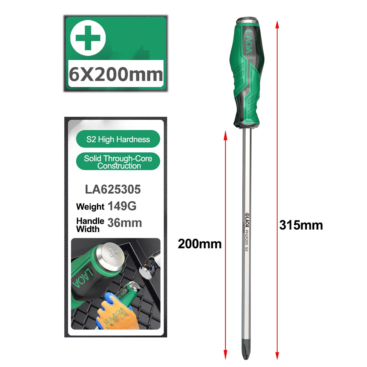 High-Precision Professional Screwdriver | Magnetic Non-Slip Industrial Hand Tool  21
