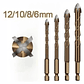 Industrial Cross Hex Tile & Glass Drill Bits | Titanium-Coated Carbide Masonry Bit for Concrete, Porcelain & Stone - thumbnail 12