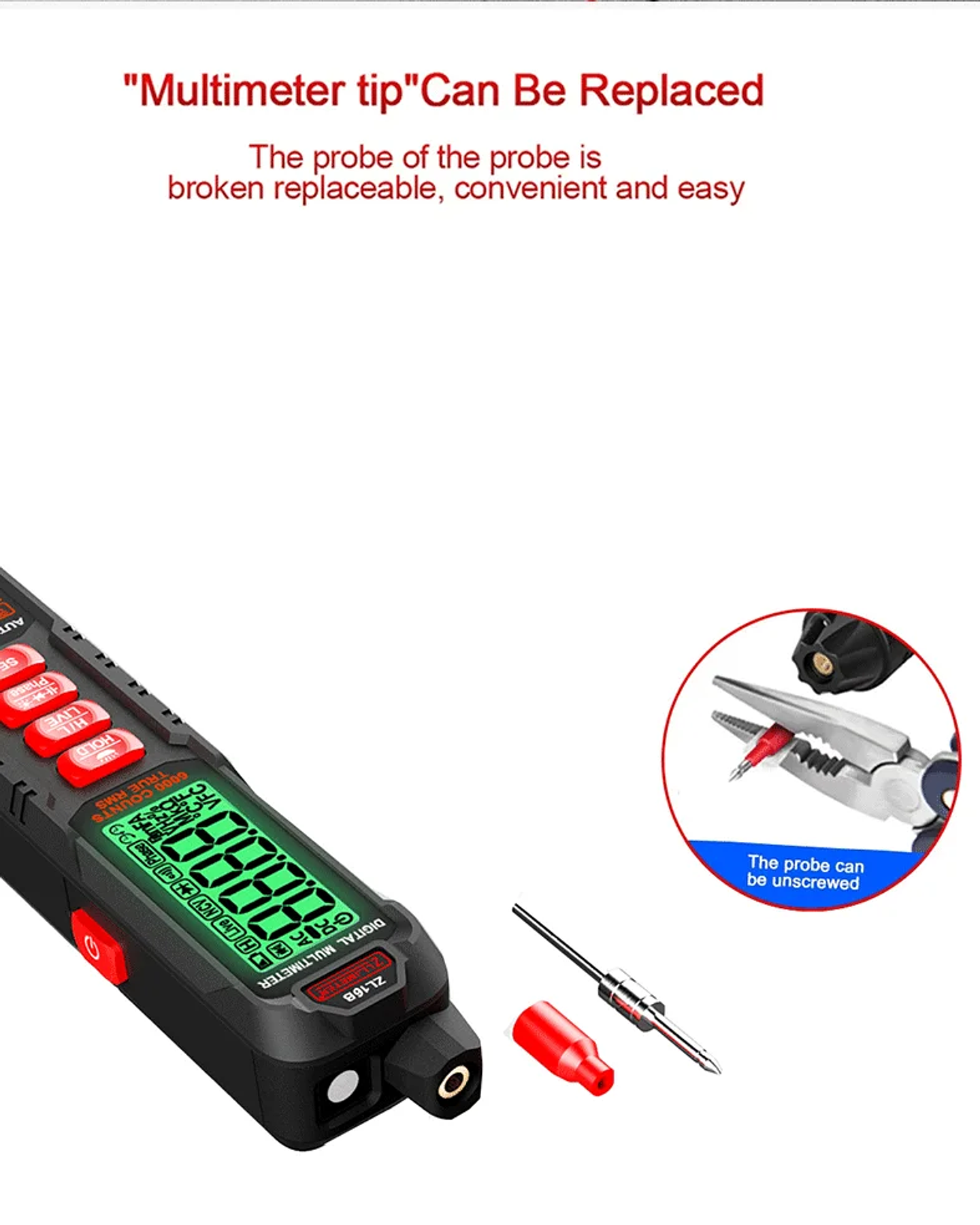Professional Digital Multimeter | 6000 Counts High-Precision True RMS Tester with NCV & USB Charging 16