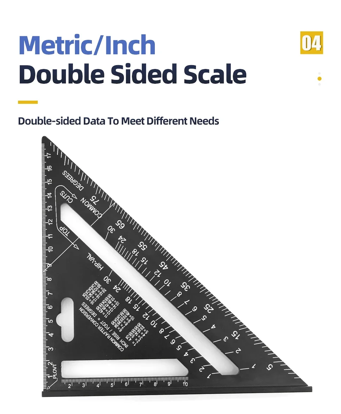 7-Inch Aluminum Alloy Speed Square | Multifunctional Triangle Ruler for Carpentry, Framing, and Layout 16