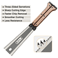 12-Inch Folding Hand Saw | SK5 Steel Fine-Toothed Portable Woodworking Tool - thumbnail 8