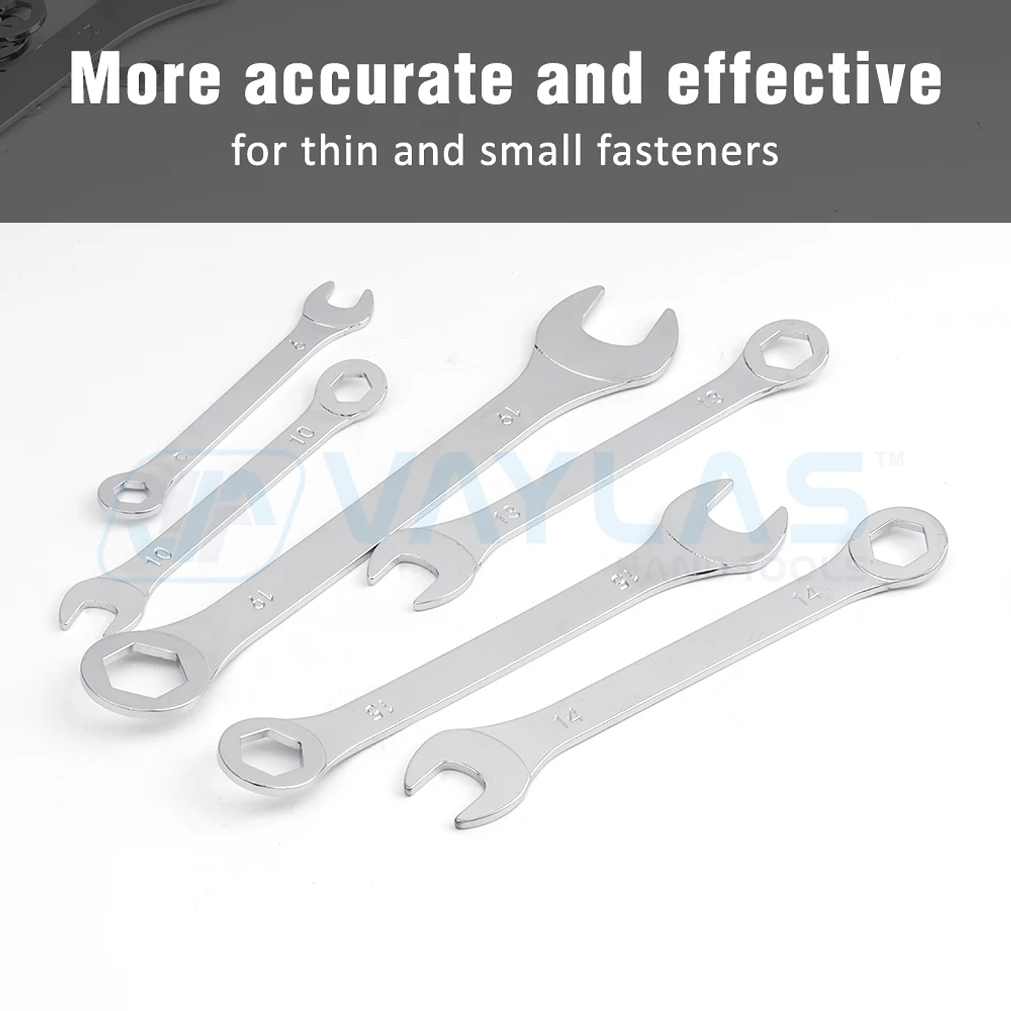 Vaylas Ultra-Thin Open End Wrench Set | 4–32mm Super-Slim Spanner Kit 4