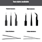 Antistatic Stainless Steel Tweezers 6 PCS Precision Maintenance Industrial Repair Curved Tool Home Work Model Making Hand Tools - thumbnail 6