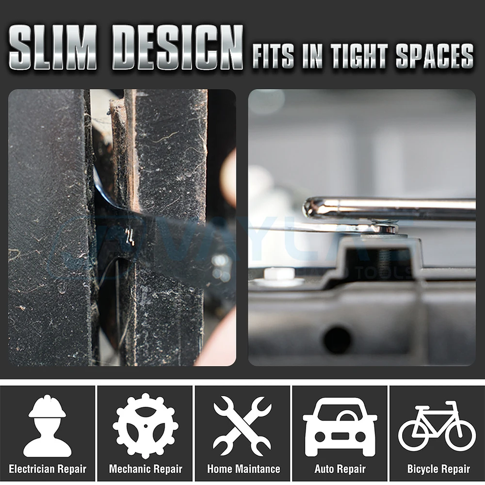 Vaylas Ultra-Thin Open End Wrench Set | 4–32mm Super-Slim Spanner Kit 6