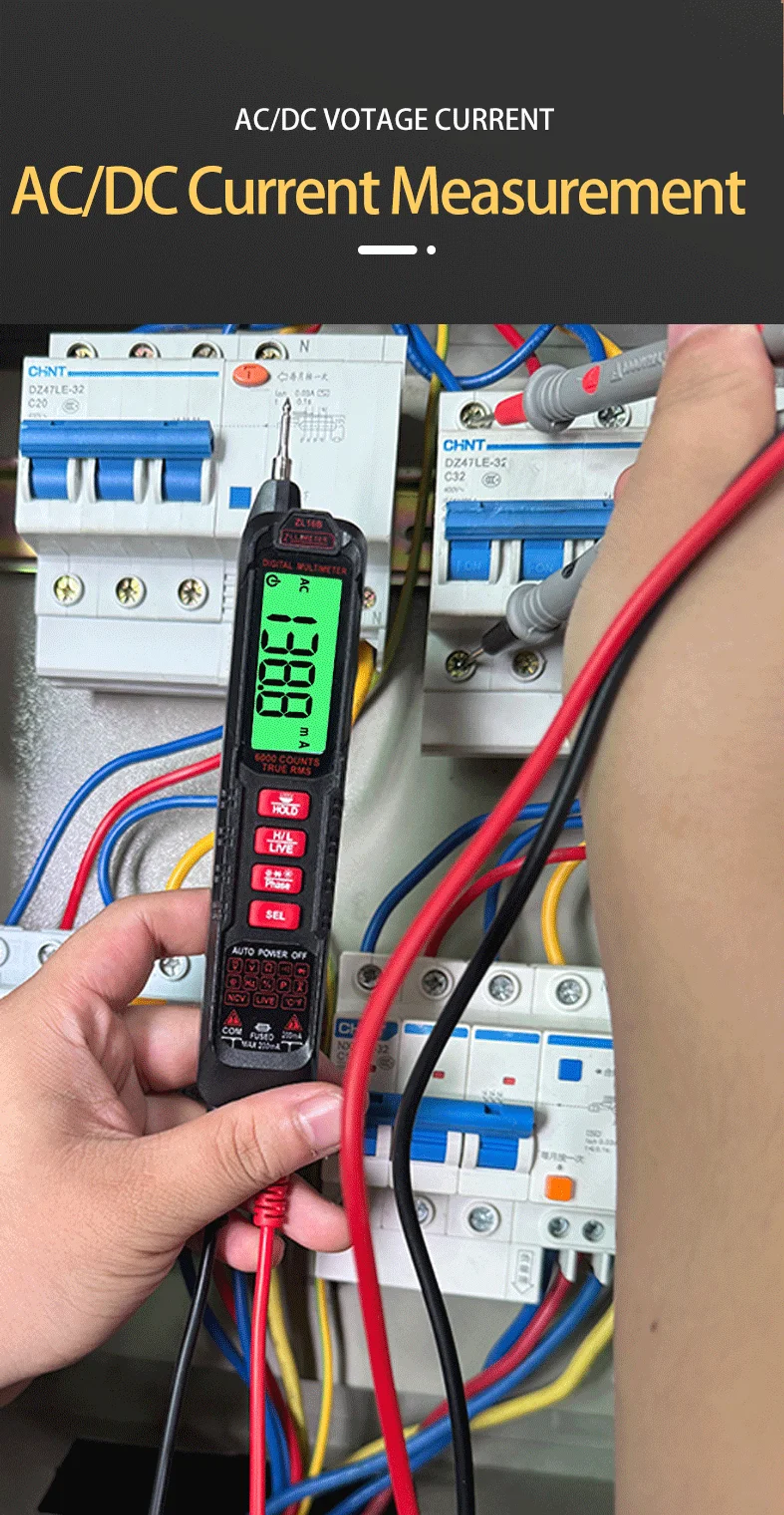 Professional Digital Multimeter | 6000 Counts High-Precision True RMS Tester with NCV & USB Charging 19