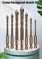 Industrial Cross Hex Tile & Glass Drill Bits | Titanium-Coated Carbide Masonry Bit for Concrete, Porcelain & Stone - thumbnail 16