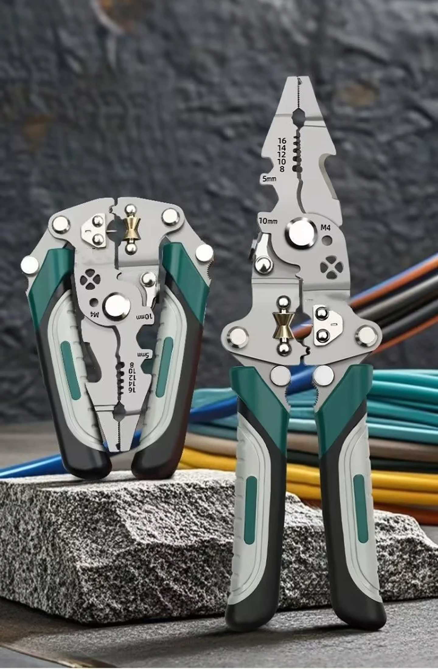 Foldable 8-in-1 Multifunctional Wire Stripper & Crimper | Professional S2 Carbon Steel Electrical Tool 17