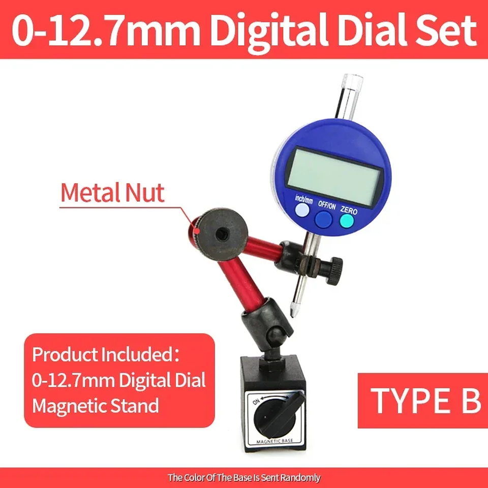 High-Precision Dial Indicator & Magnetic Base Holder Kit 7