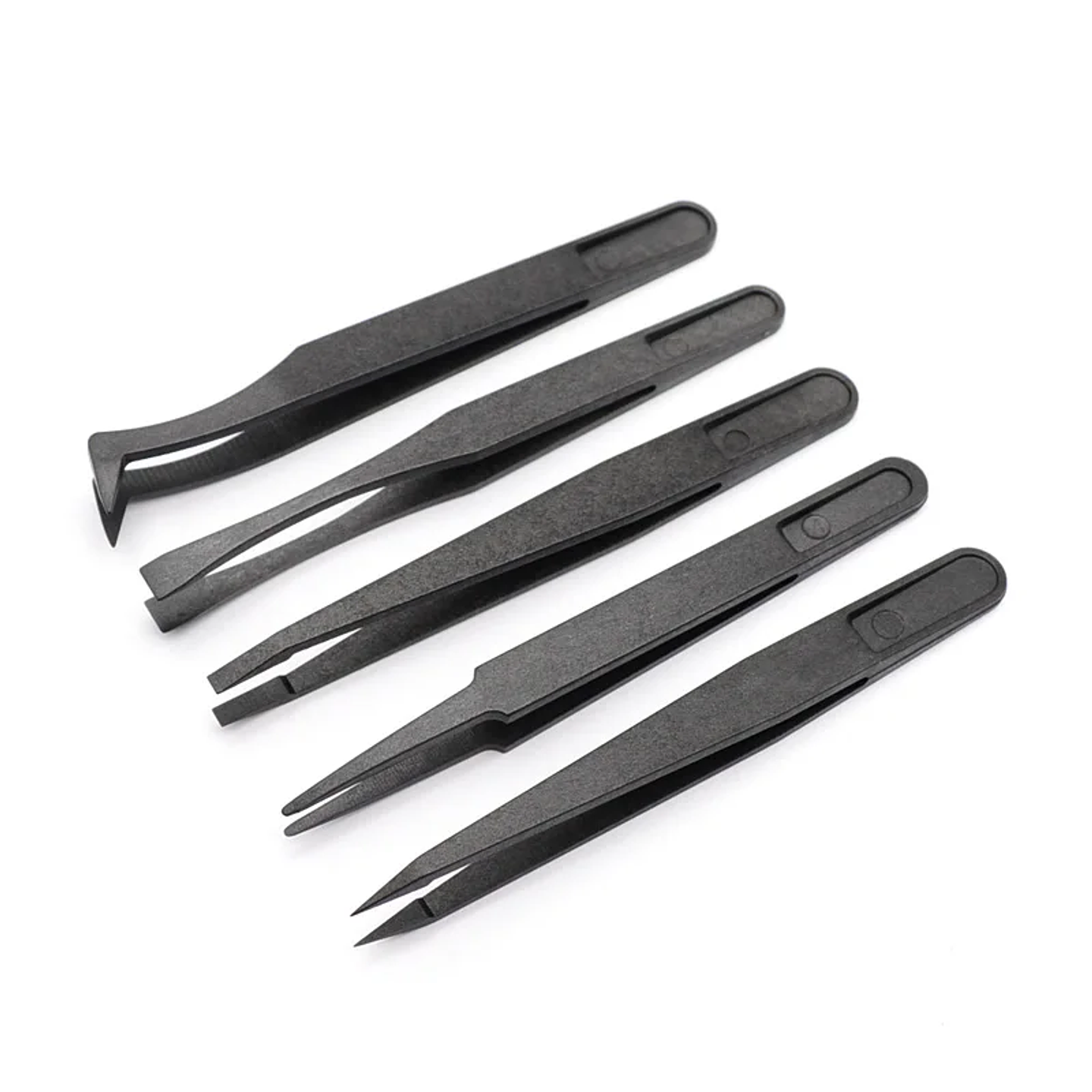 5-Piece Anti-Static PPS Composite Tweezers | Heat-Resistant Precision Tools 1