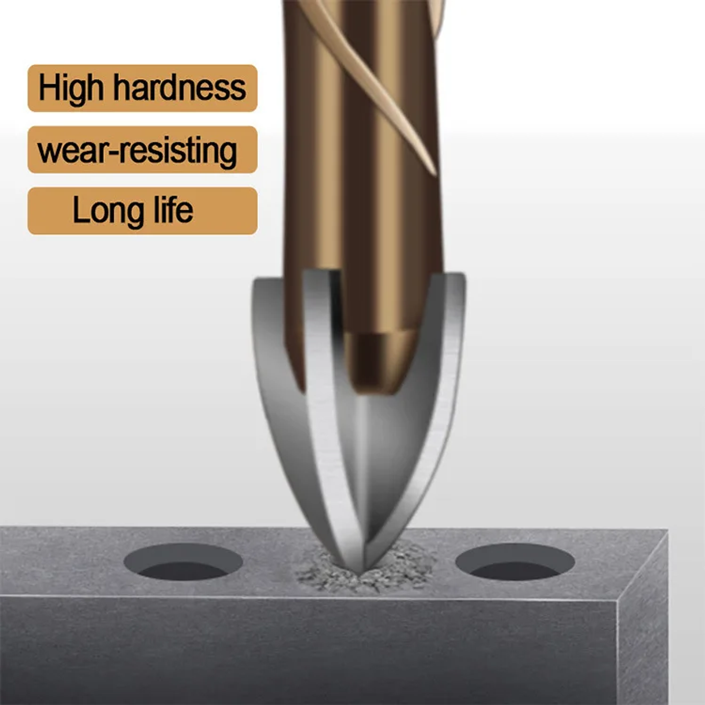 Industrial Cross Hex Tile & Glass Drill Bits | Titanium-Coated Carbide Masonry Bit for Concrete, Porcelain & Stone 18
