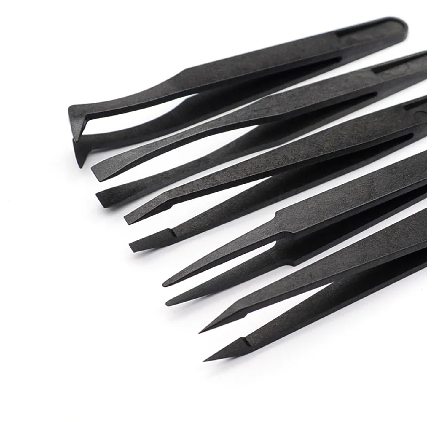 5-Piece Anti-Static PPS Composite Tweezers | Heat-Resistant Precision Tools 2