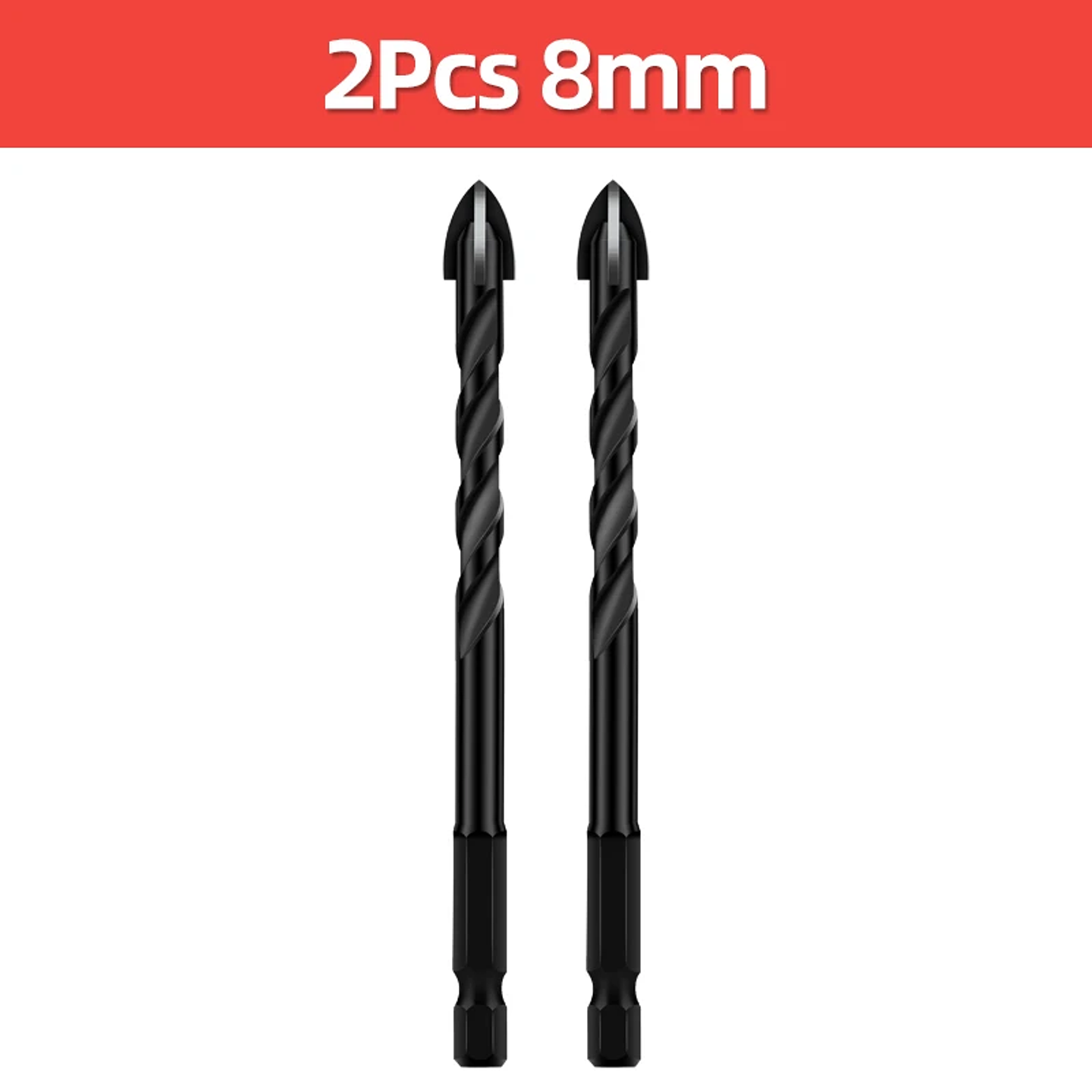 Industrial Hard Alloy Cross Hex Drill Bits | 4-Edge Carbide Tip for Tile, Glass, Concrete, and Wood 14