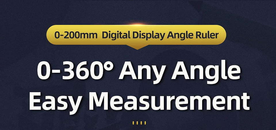 2-in-1 Digital Protractor & Angle Ruler | 360° Electronic Goniometer with LCD Display (200mm/8-Inch) 16