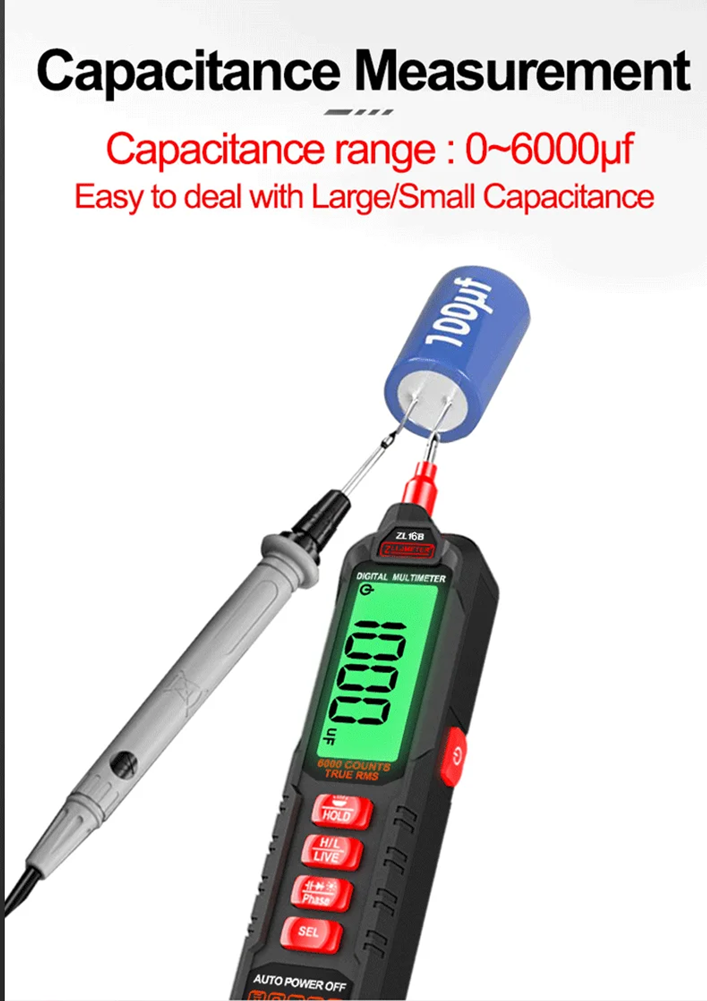 Professional Digital Multimeter | 6000 Counts High-Precision True RMS Tester with NCV & USB Charging 21