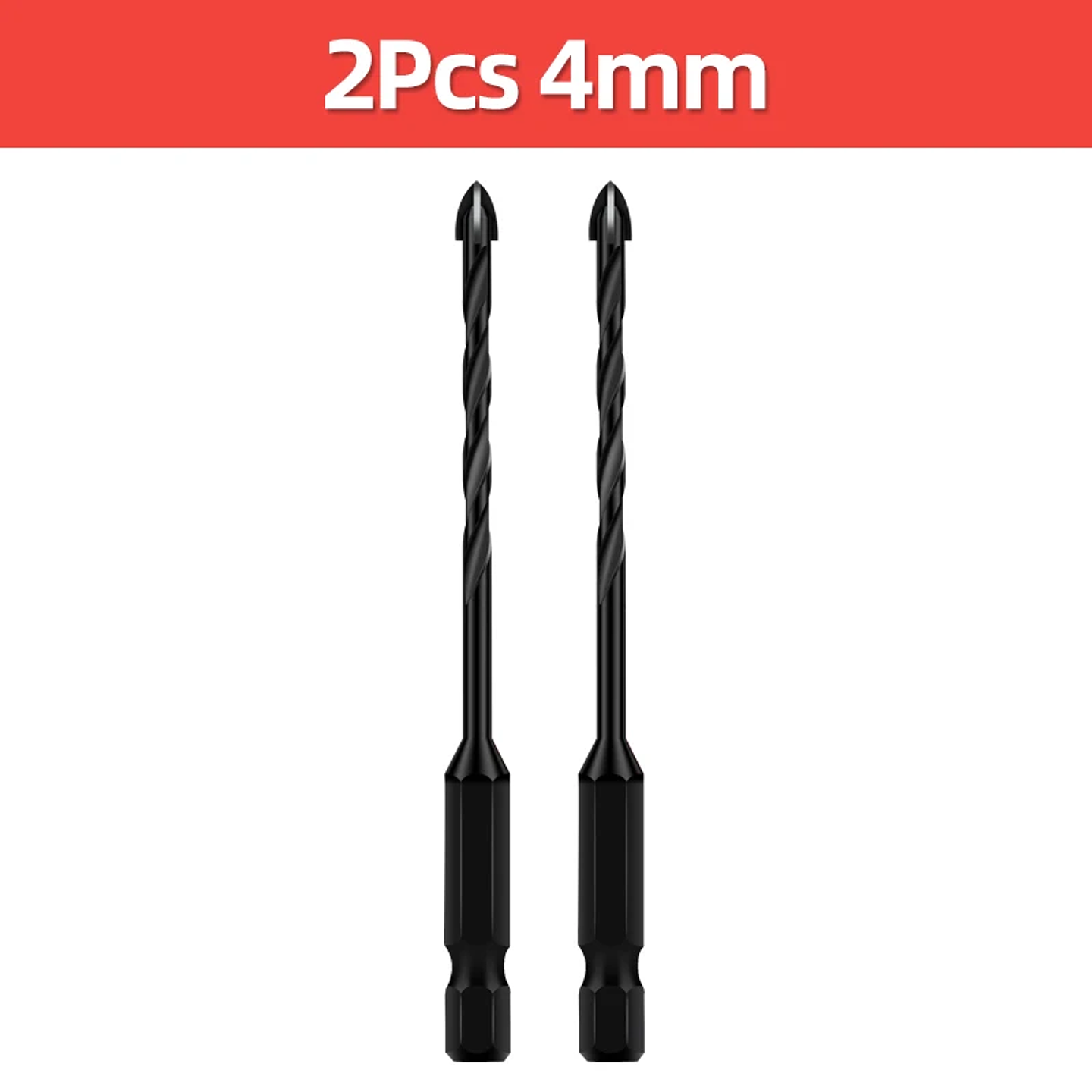 Industrial Hard Alloy Cross Hex Drill Bits | 4-Edge Carbide Tip for Tile, Glass, Concrete, and Wood 15