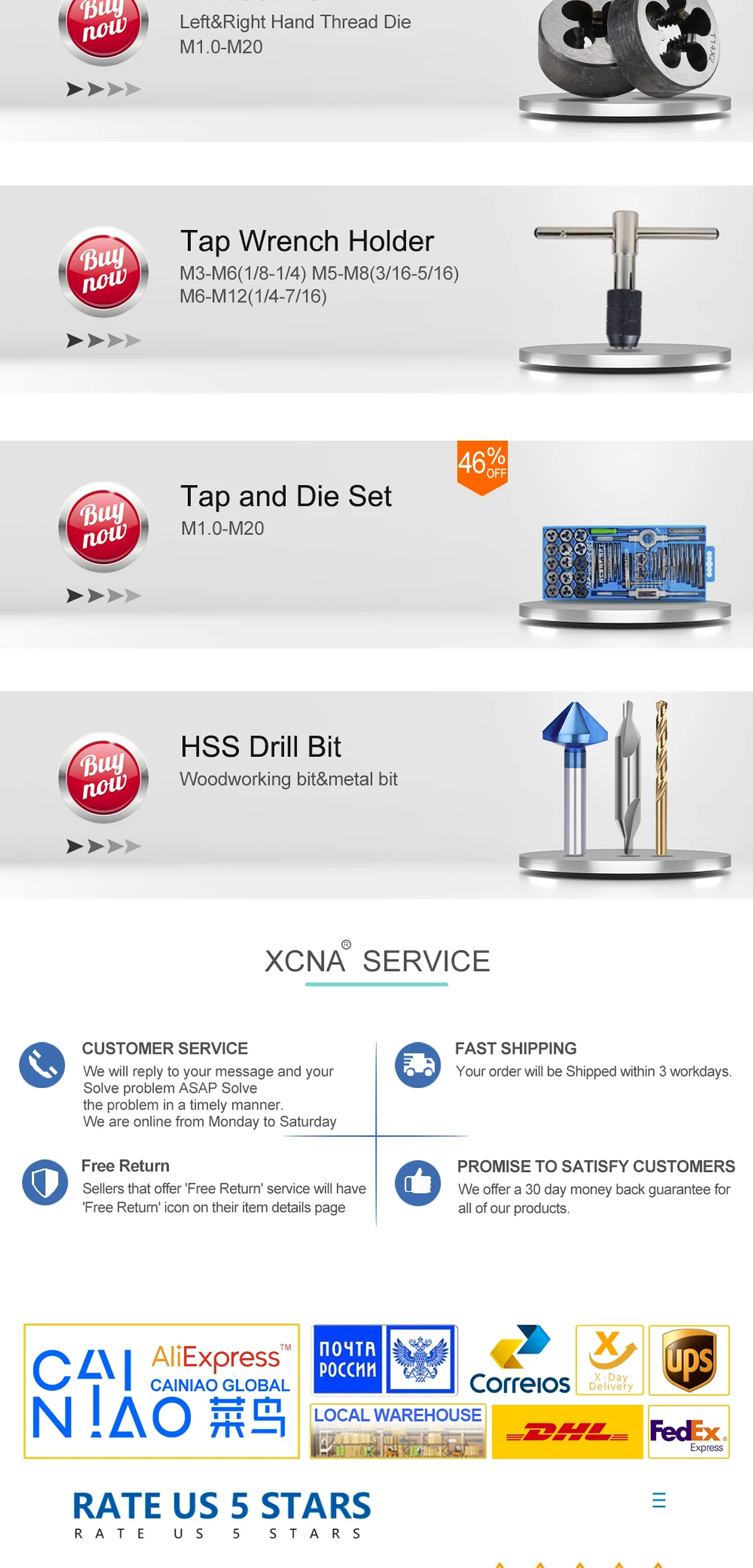 3-Piece Metric Hand Tap Set | High-Hardness Alloy Steel Threading Tool 27