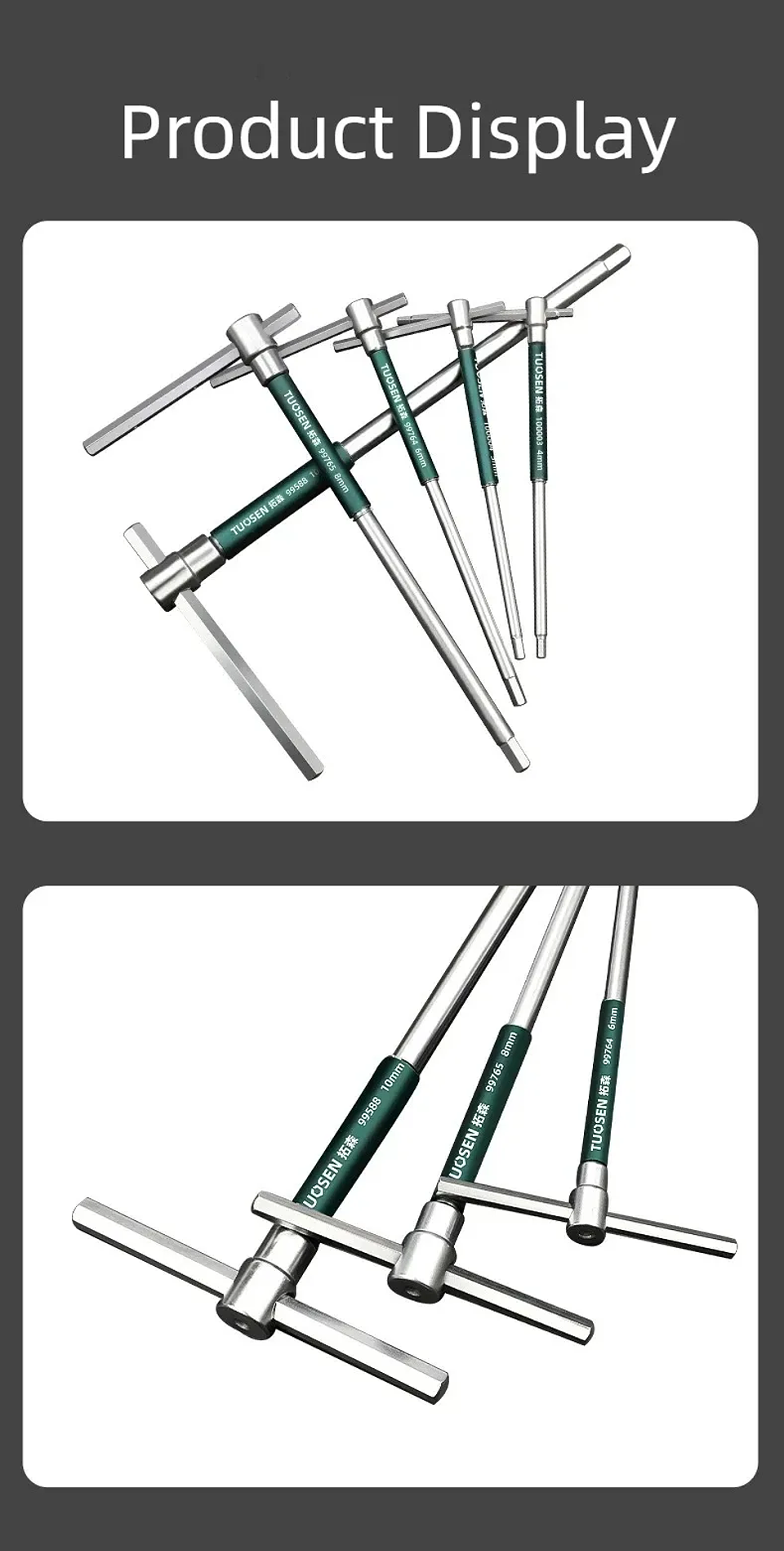 Heavy-Duty T-Handle Hex Key | High-Torque Carbon Steel Allen Wrench with Ergonomic Grip 22