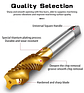 Titanium-Coated Spiral Tap | HSS Metric Machine Taps for Alloy Steel & Aluminum (M2–M12) - thumbnail 14