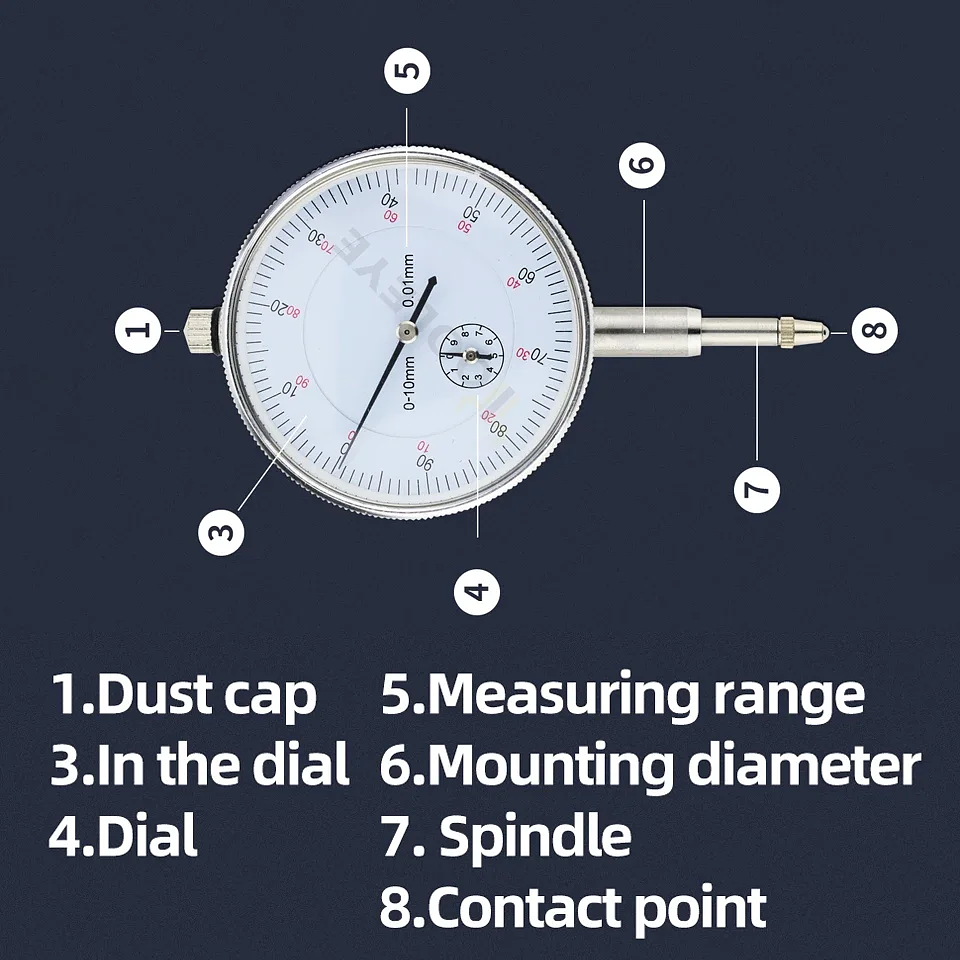 High-Precision Dial Indicator & Magnetic Base Set | Industrial Concentricity Gauge 2