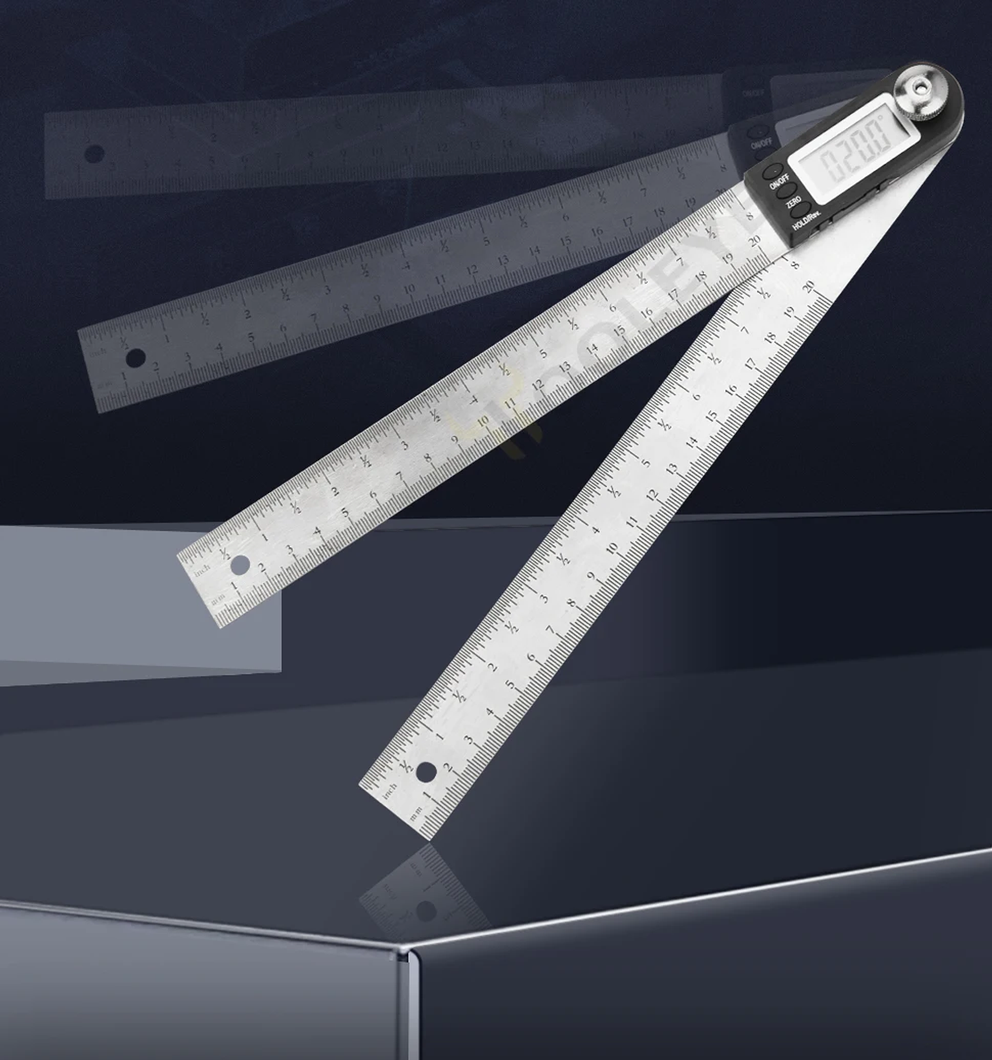 2-in-1 Digital Protractor & Angle Ruler | 360° Electronic Goniometer with LCD Display (200mm/8-Inch) 17