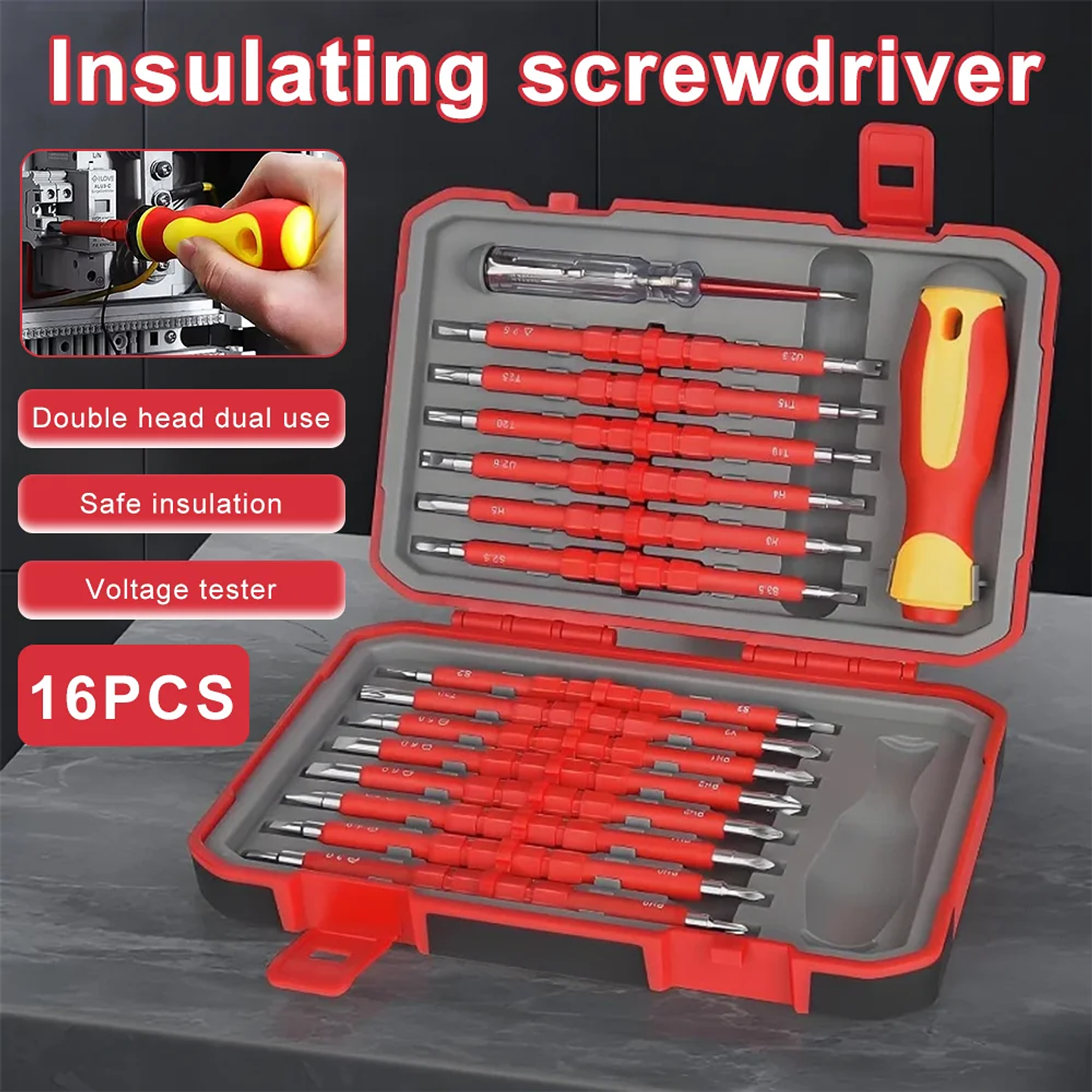 29-in-1 Precision Insulated Screwdriver Set | Magnetic Cr-V Electrical Tool Kit 1